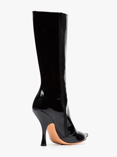 Shop Y/project Black Chesterfield 110 Patent Leather Boots