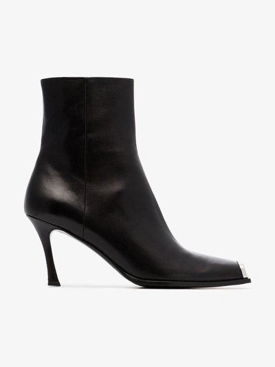 Shop Calvin Klein 205w39nyc Black Winsaz 80 Leather Boots