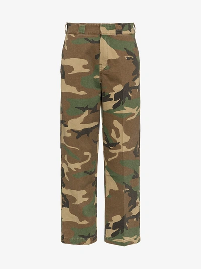 Shop R13 Camouflage Print Trousers In Green
