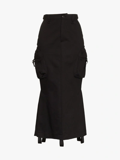 Shop Hyein Seo Side Pocket Cotton Cargo Skirt In Black