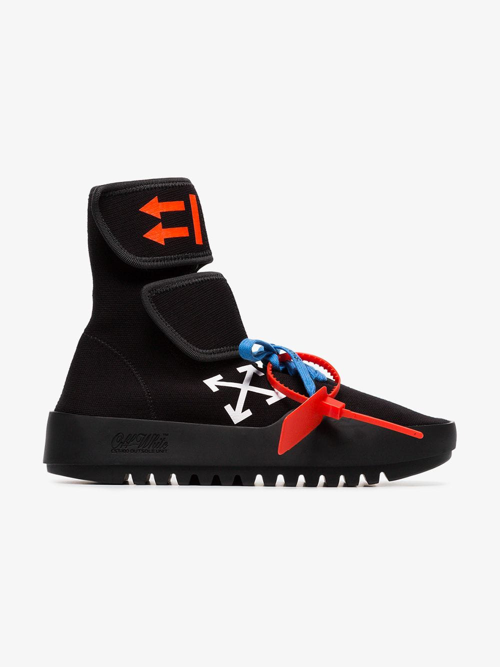 black hi top sneakers off white