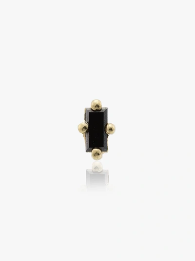 Shop Lizzie Mandler Fine Jewelry 14k Yellow Gold Black Diamond Stud Earring