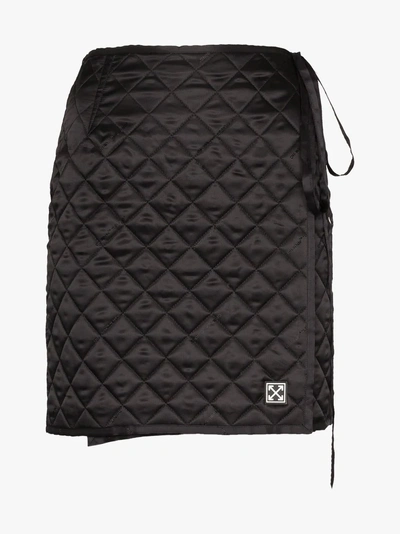 Shop Off-white Quilted Mini-skirt In Black