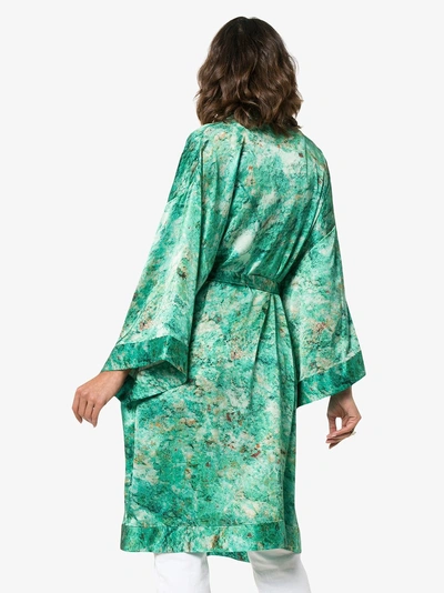 Shop Marta Larsson Märta Larsson 'chrysacoll Nebula' Kimono-kleid In Green