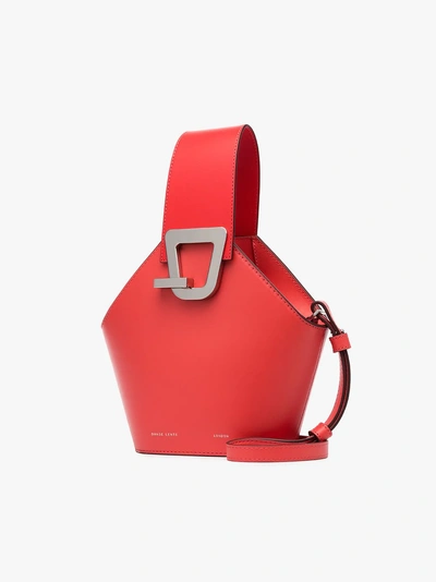 Shop Danse Lente Red Johnny Mini Leather Bucket Bag