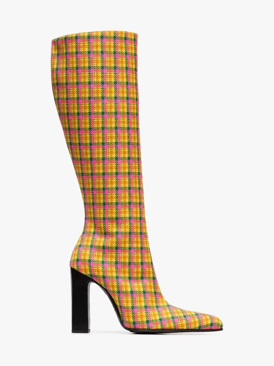 Shop Balenciaga Knee-high Boots In Yellow