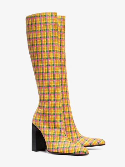 Shop Balenciaga Knee-high Boots In Yellow