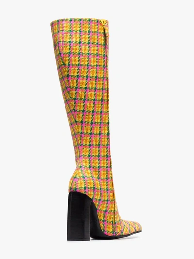 Shop Balenciaga Knee-high Boots In Yellow