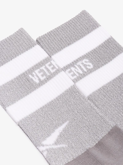 Vetements Grey Reebok Edition Reflective Socks