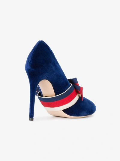 Shop Gucci Pointed Toe Pumps In Blue