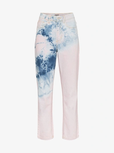 Shop Ashley Williams High-waisted Tye Dye Jeans In Blue