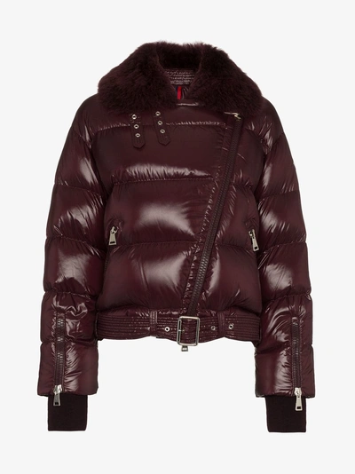 Shop Moncler Foulque Padded Jacket In Purple