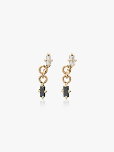 Shop Lizzie Mandler Fine Jewelry 18k Yellow Gold And Black Diamond Drop Single Earring