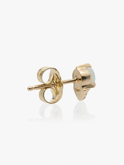Shop Lizzie Mandler Fine Jewelry 18k Yellow Gold Opal Diamond Earring In White