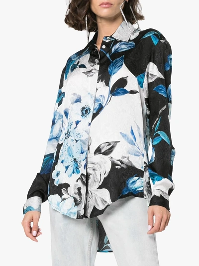 Shop Off-white Hemd Mit Blumenmuster In Blue