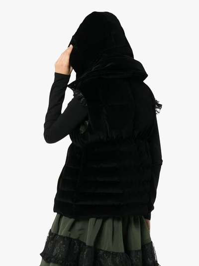 Shop Moncler Genius Embellished Hooded Gilet In Black