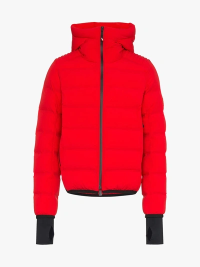 Shop Moncler Hooded Puffer Jacket In Red