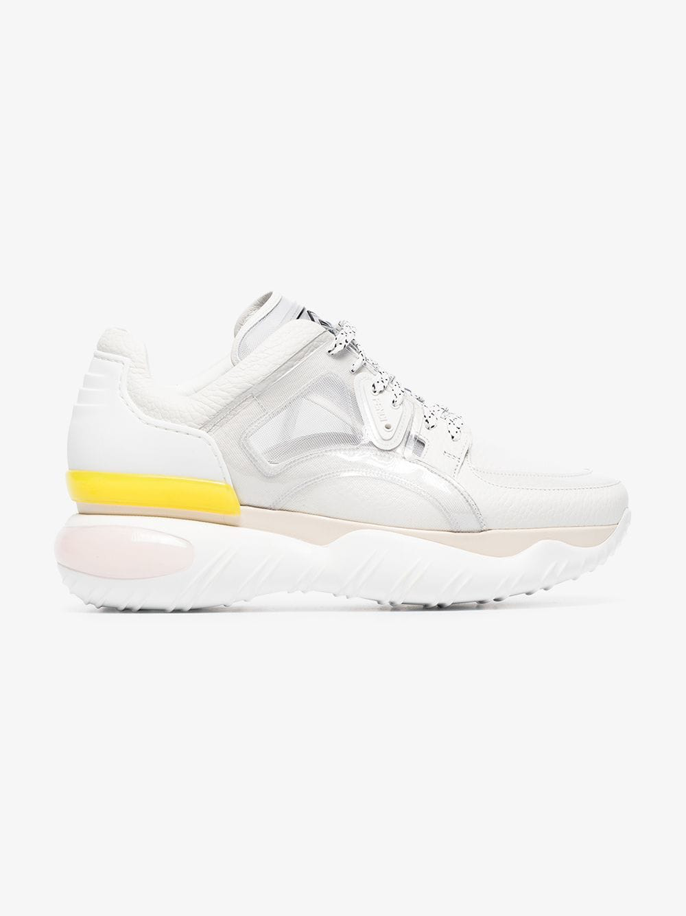 fendi sheer panels chunky sneakers