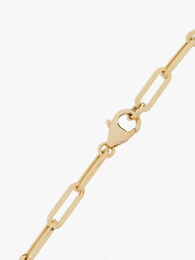 Shop Foundrae 18k Yellow Gold Blue Crescent Classic Fob Clip Chain Diamond Bracelet