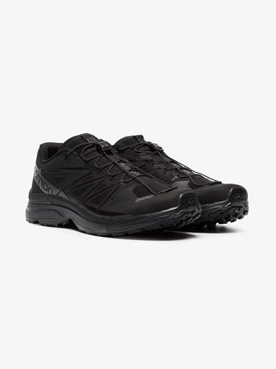 Shop Salomon S/lab Wings 8 Drawstring Lace-up Sneakers In Black