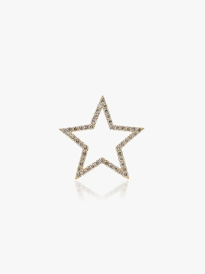 Shop Rosa De La Cruz 18k Yellow Gold Diamond Star Pendant In Metallic