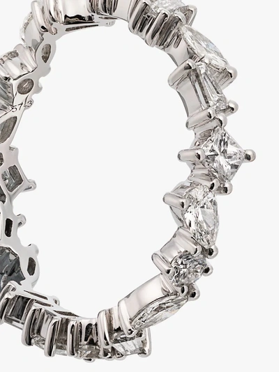 Shop Rosa De La Cruz 18k White Gold Diamond Ring In Metallic