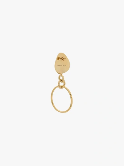 Shop Cornelia Webb 24k Gold Plated Organic Drop Hoop Earrings