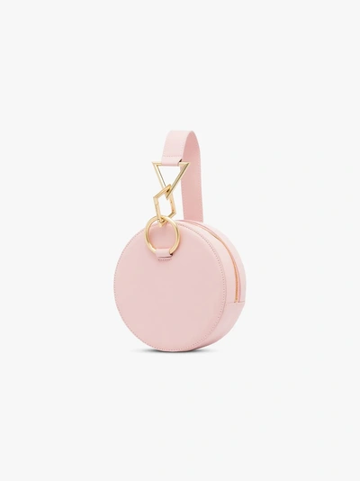 Shop Tara Zadeh Pink Azar Leather Bracelet Bag