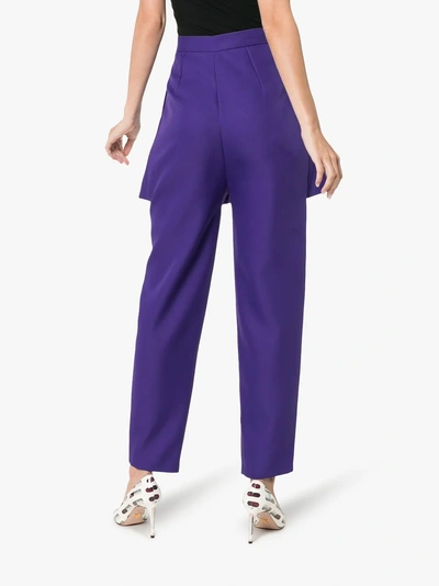 Shop Marta Jakubowski Elga Cut Out Trousers In Purple