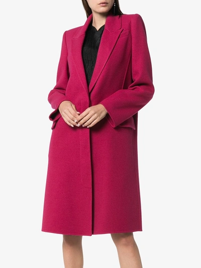 Shop Alexander Mcqueen Doppelreihiger Mantel In Pink