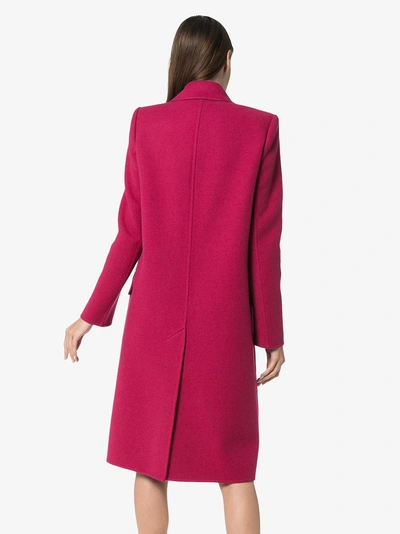 Shop Alexander Mcqueen Doppelreihiger Mantel In Pink