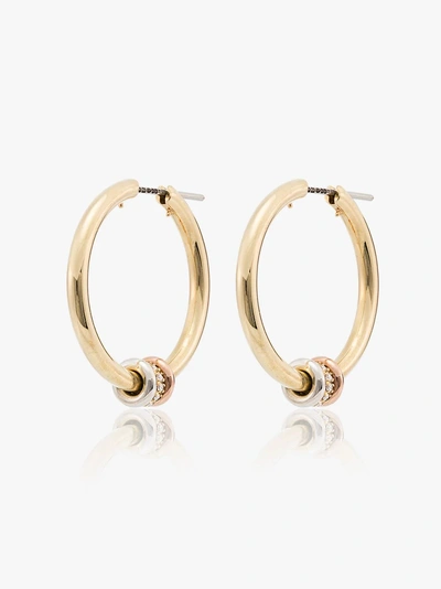 Shop Spinelli Kilcollin 18k Yellow Gold Argo Diamond Hoop Earrings In Metallic