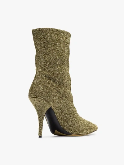 Shop Tabitha Simmons Metallic Eldon 95 Lurex Ankle Boots In Gold