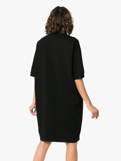 Shop Prada Boxy Polo Dress In Black