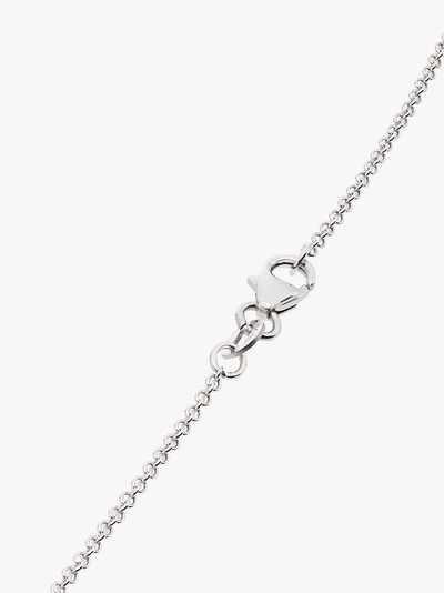 Shop Andrea Fohrman 18k White Gold Luna Diamond Necklace In Silver