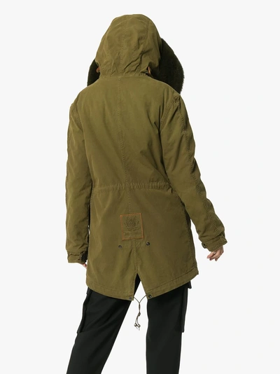 Shop Mr & Mrs Italy Parka Mit Pelz In Green