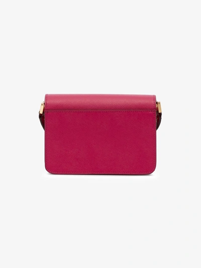 Shop Marni Pink Small Trunk Leather Shoulder Bag