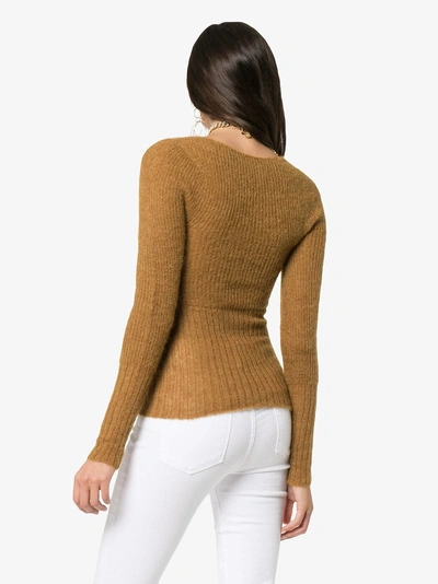 Shop Jacquemus Gerippter Pullover In Brown