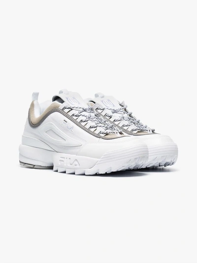 Shop Liam Hodges Fila Disruptor Leather Trainers In White