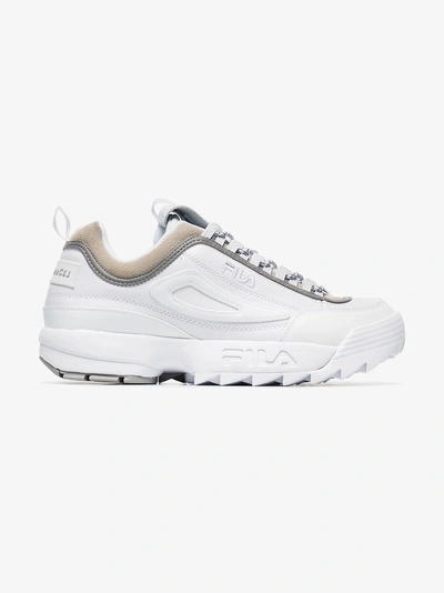 Shop Liam Hodges Fila Disruptor Leather Trainers In White