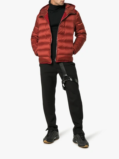 Shop Ten C Hooded Padded Jacket In Red