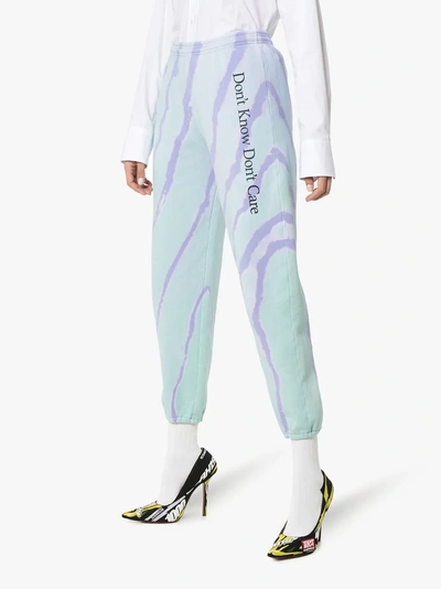 Shop Ashley Williams Don't Know Don't Care Cotton Track Trousers In Multicoloured