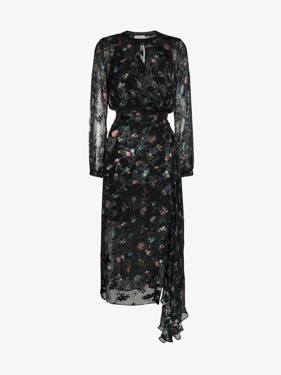 Shop Preen By Thornton Bregazzi Olga Floral Embellished Dress In Black