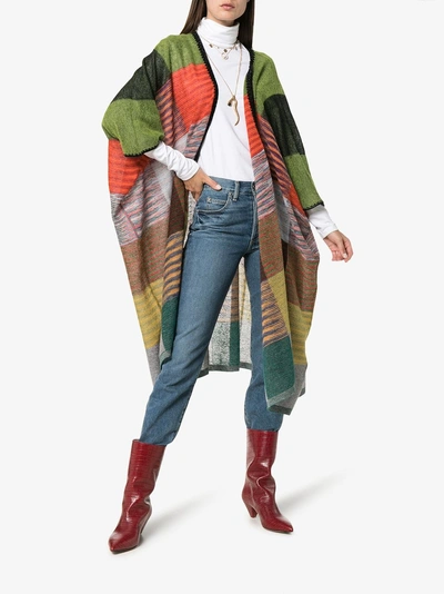 Shop Missoni Batwing Knitted Cardigan In Multicolour