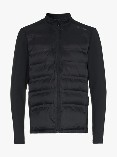 Shop 2xu Heat Half-puffer Jacket In Black