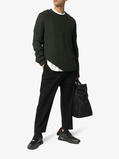 Shop Neil Barrett Pullover Mit Strickmuster In Green