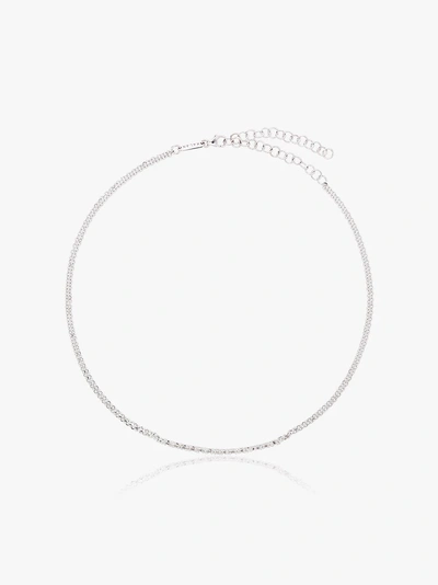 Shop Suzanne Kalan Diamond And 18k White Gold Fireworks Chain Choker In Metallic