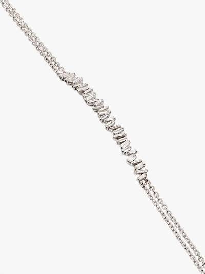 Shop Suzanne Kalan Diamond And 18k White Gold Fireworks Chain Choker In Metallic