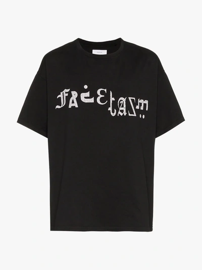 Shop Facetasm Logo Symbol Print Cotton T Shirt In Black