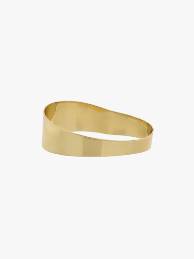 Shop Cornelia Webb Organic Wide Brass Bangle In Gold